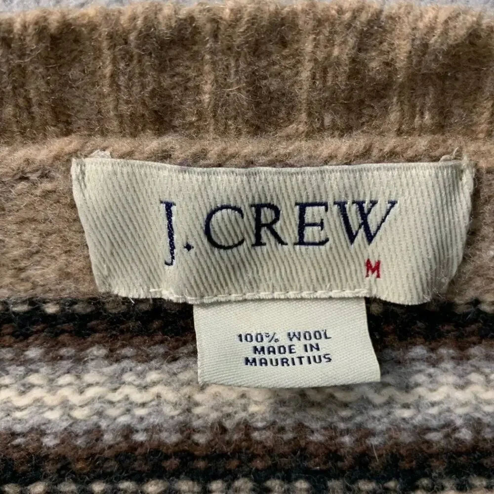 J.Crew Y2K Vintage J.Crew Neutrals Men's All Wool Sweater Medium